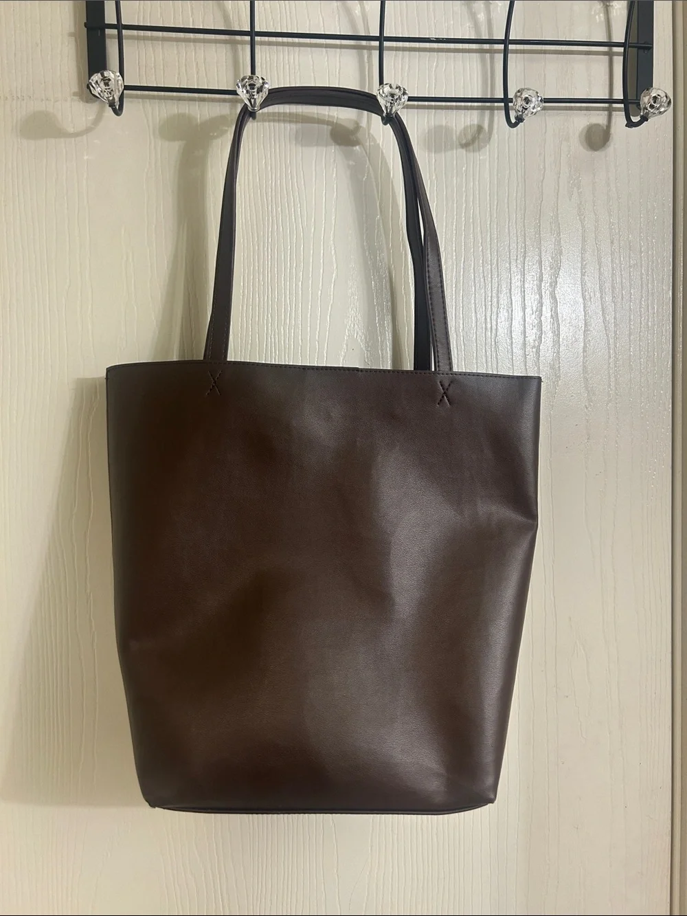 ALDO Dark Brown Two-Tone Tote Bag